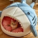 Cozy Cat Bed: Warm Enclosed Pet Tent for Kittens Puppies
