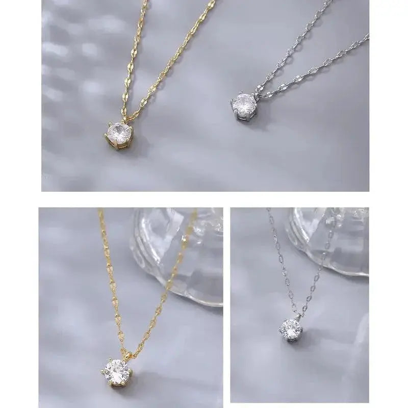 Luxurious Silver Choker With CZ Pendant For Women Elegant