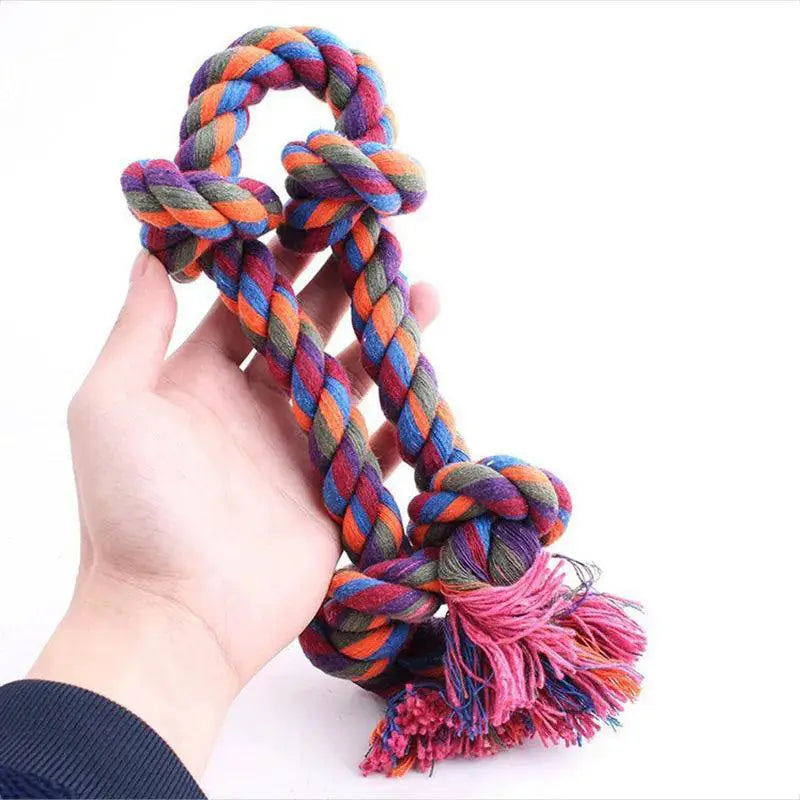 Dog Rope Chew Toy Grind Tooth Cleaning Fun Durable