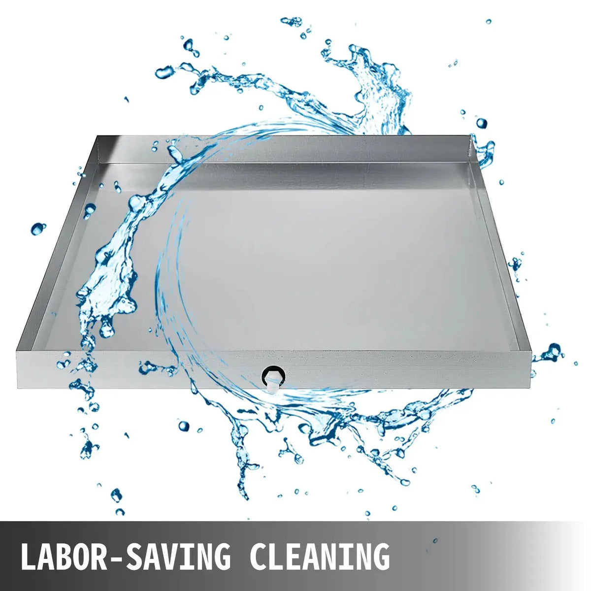 VEVOR Multi-Size Washing Machine Pan Stainless Steel Drip Drain — product view 4