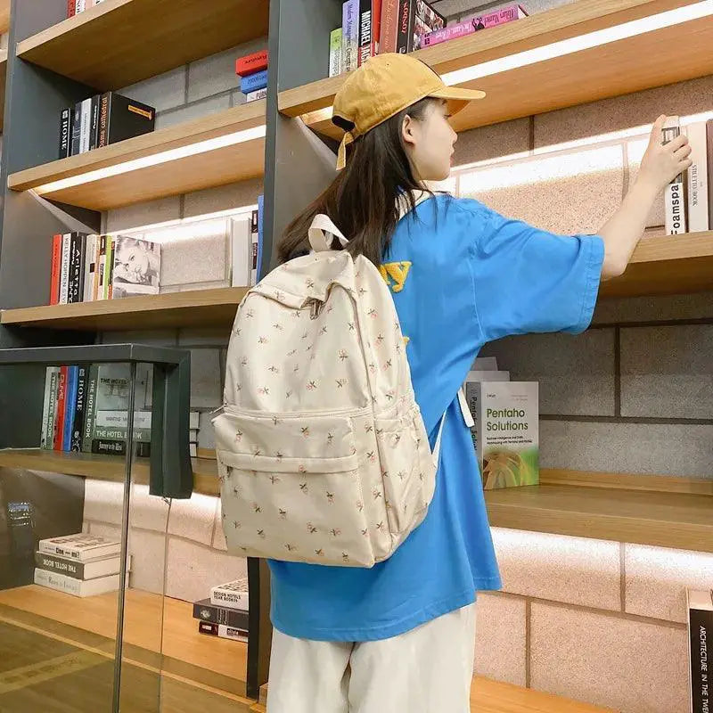 Waterproof Nylon Womens Anti Theft Backpack Fashion Bag