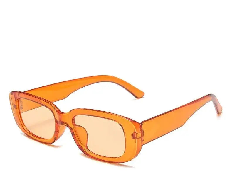 Chic Retro White Rectangular Womens Sunglasses UV Protection