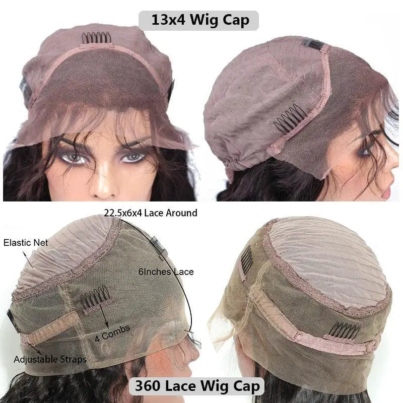 Luxury Brazilian Body Wave Lace Front Wig With Fake Scalp