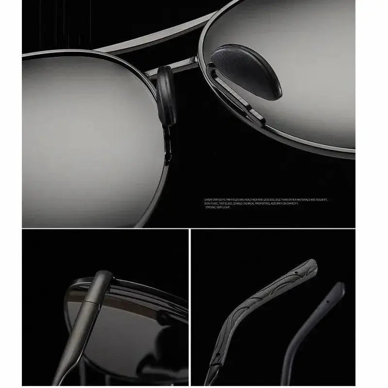 Men's Polarized Color Changing Pilot Sunglasses for Driving