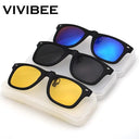 VIVIBEE Polarized Clip-On Sunglasses for Men and Women