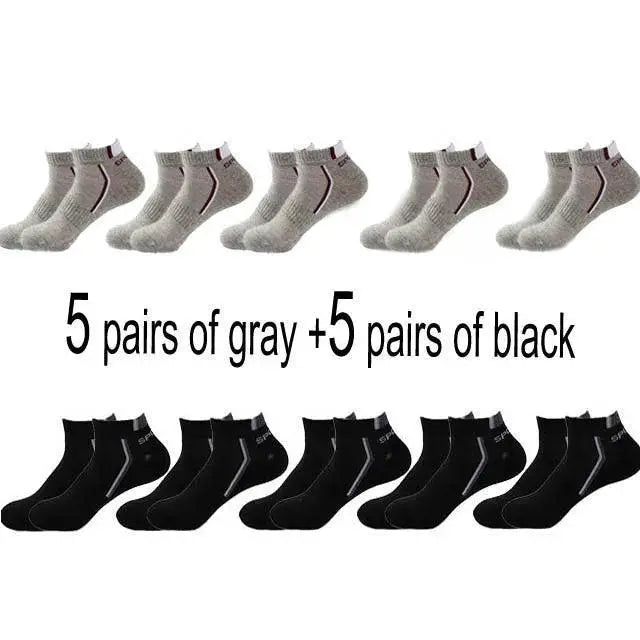 Comfort Driven Breathable Ankle Socks 10 Pair Athletic Set
