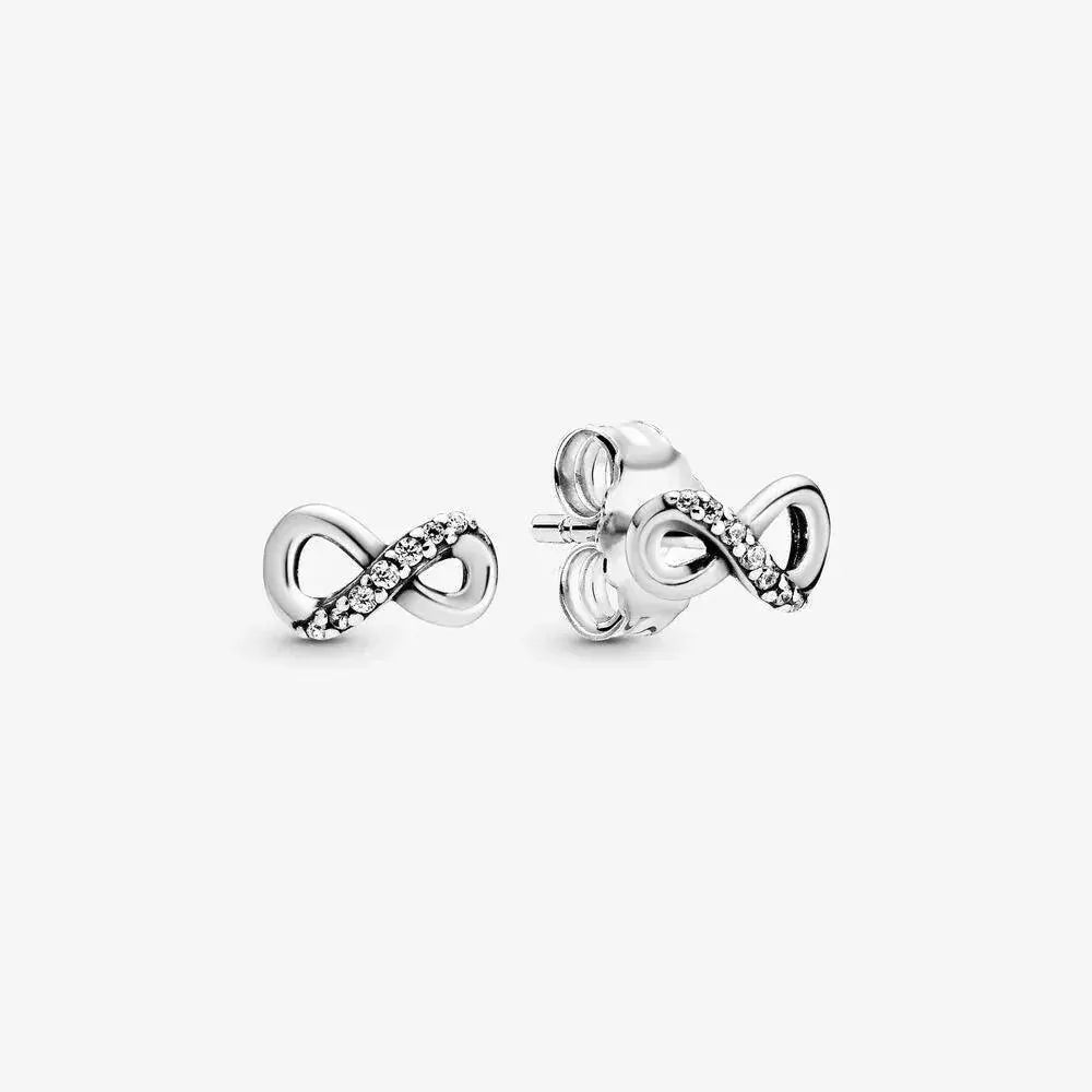 Sterling Silver Crystal Stud Earrings Rose Gold Heart Bee