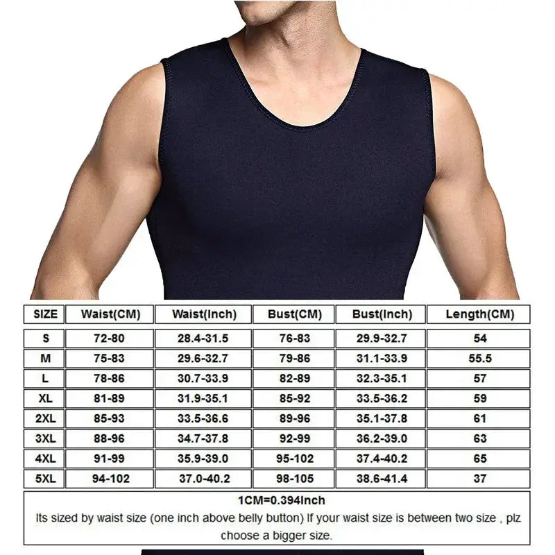 Men's Neoprene Sauna Vest Slimming Thermo Waist Trainer