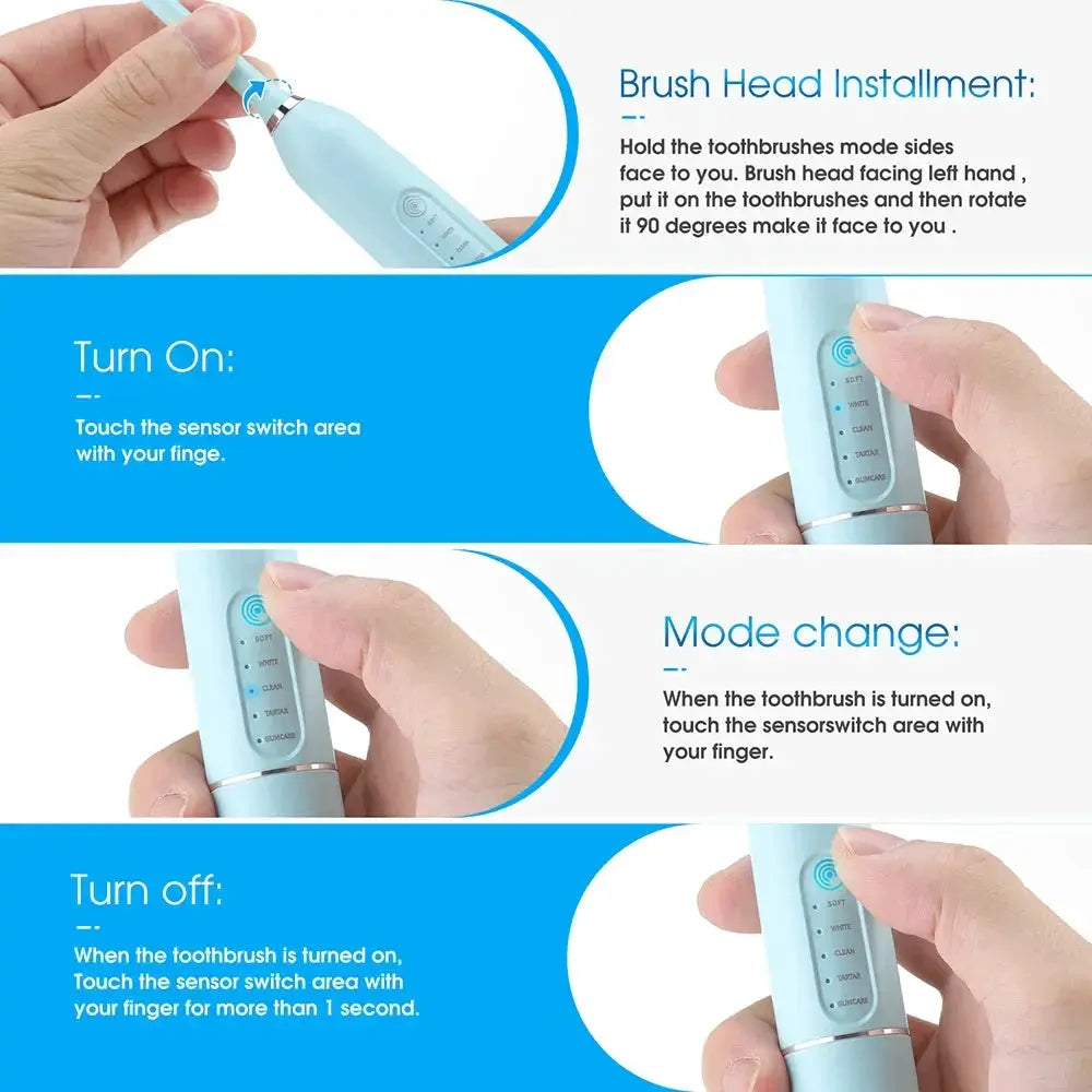 Electric Toothbrush Whitening IPX7 Waterproof Dental