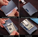 Casekey Mens Slim Wallet With Money Clip RFID Card Holder