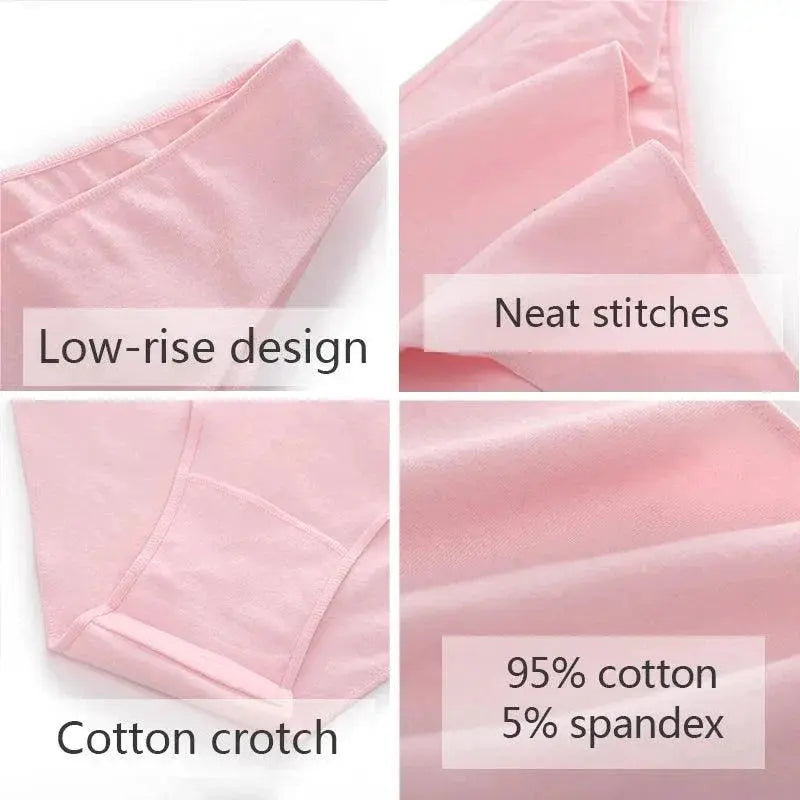 Ultra Soft Plus Size Cotton Panties Set Solid Colors