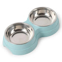 Stylish Double Pet Bowls Stainless Steel Feeder for Small Dogs