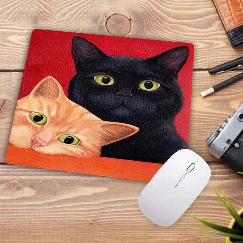 Cartoon Cat Head Mouse Pad For Laptop Gaming Setup