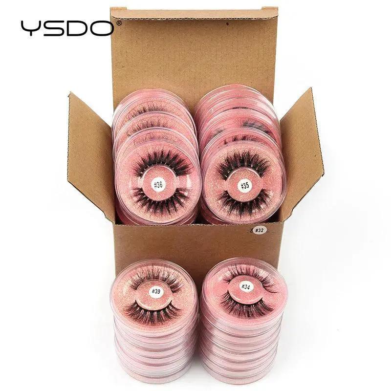 YSDO False Lashes 100 Pairs 3D Mink Volume Eyelashes