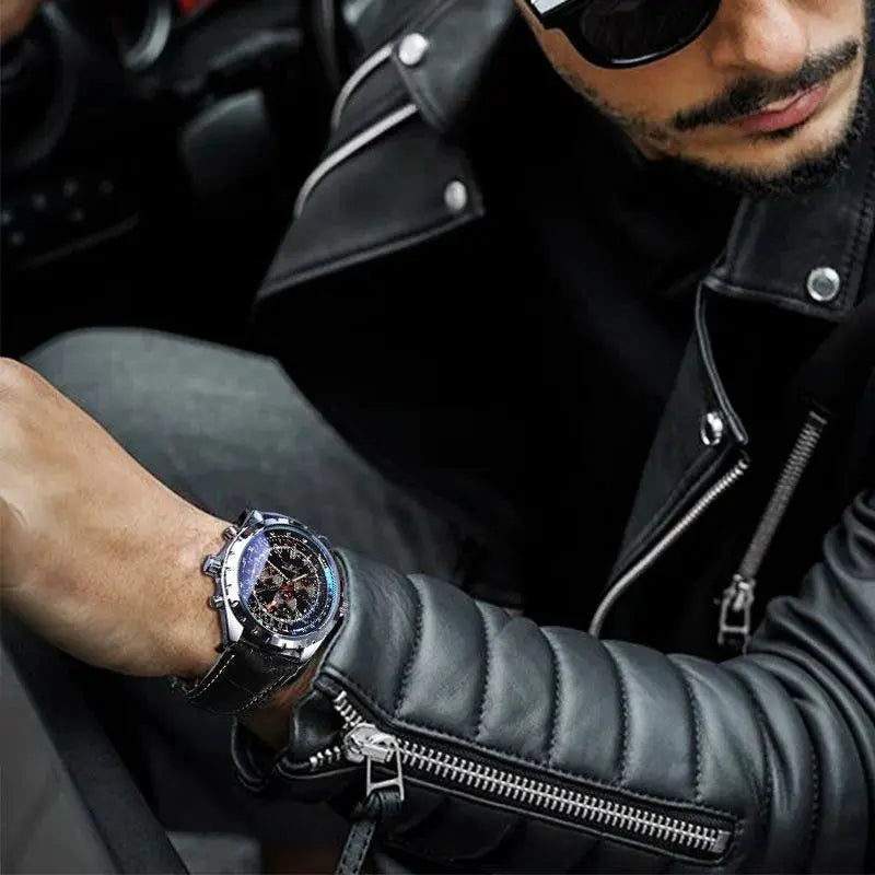 Jaragar Pilot Automatic Mechanical Watch Luxury for Men