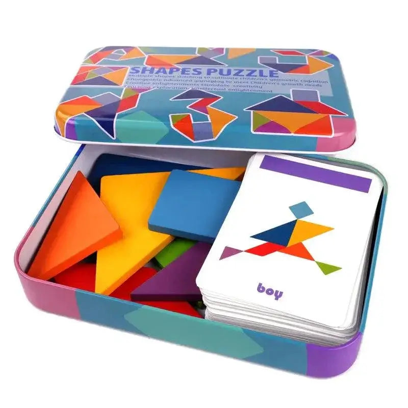 Wooden Animal Jigsaw Puzzle Tangram Toy for Kids Gift Idea