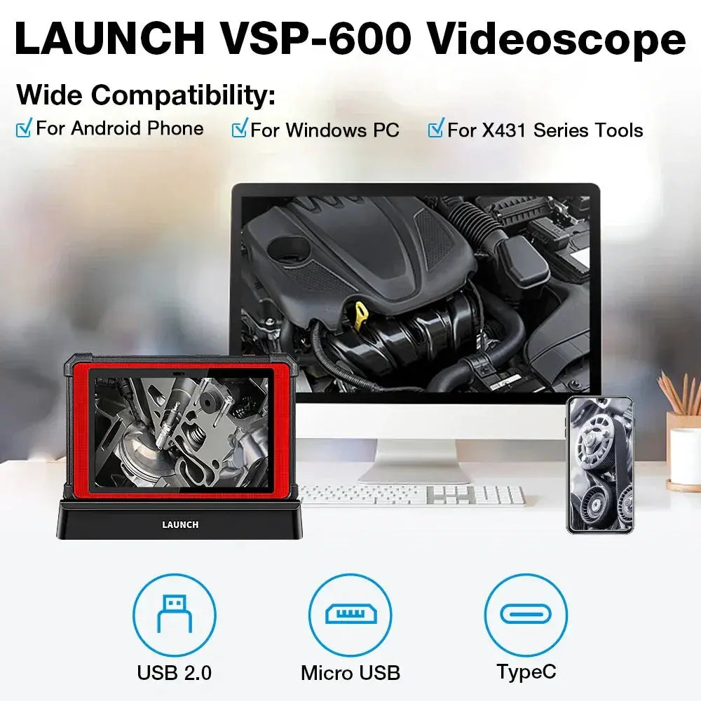 Launch VSP600 Videoscope Camera Endoscope Car Inspection