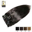Brazilian Straight Human Hair Clip In Extensions Full Head Kit