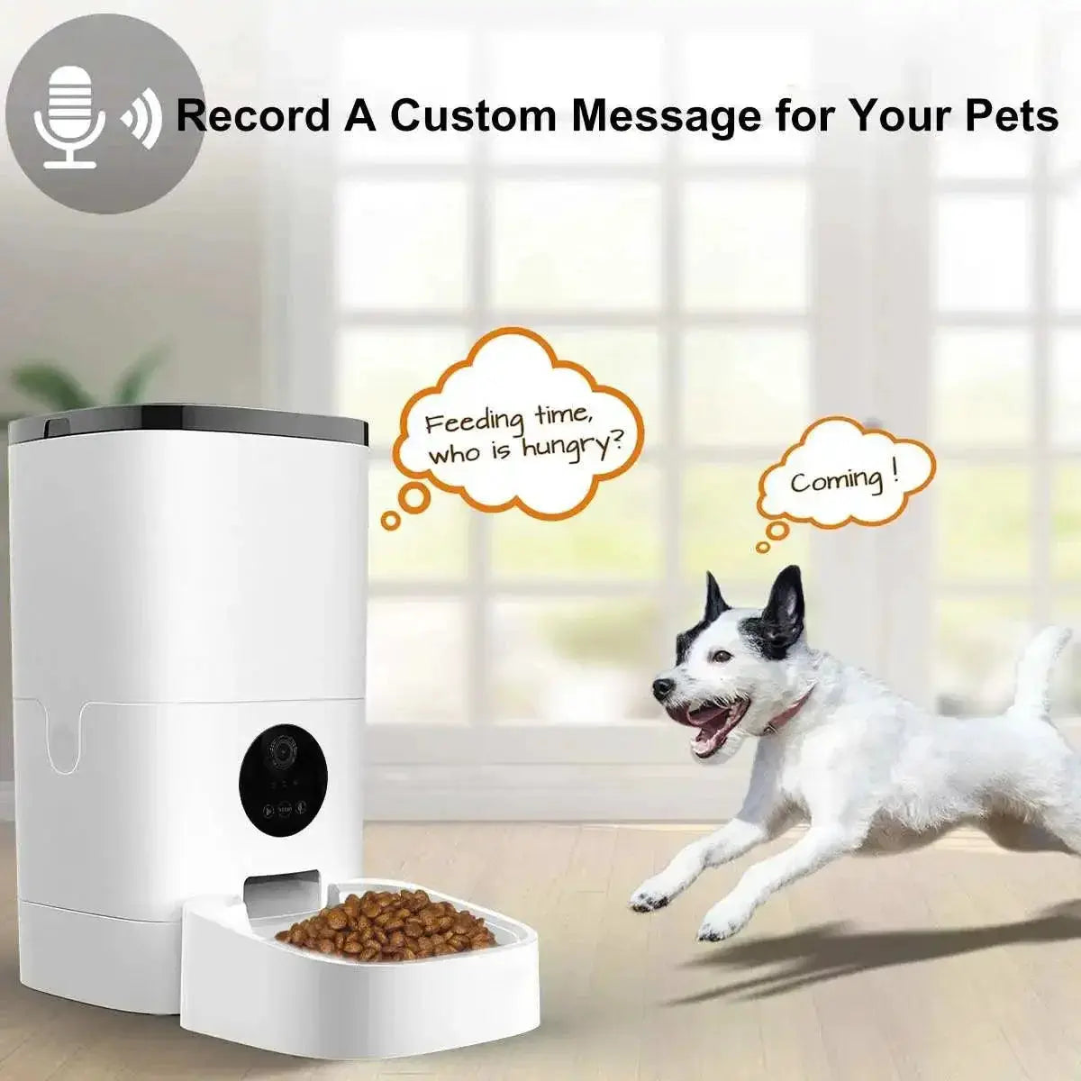 Smart Pet Feeder With HD Camera App Control Large Capacity