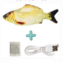Electric Floppy Fish Cat Toy Interactive USB Charger Catnip