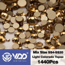 Crystal Gold Flatback Rhinestones for DIY Nail Art Sparkling