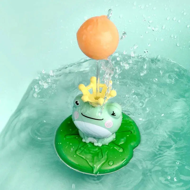 Electric Frog Sprinkler Toy for Kids Water Play Fun