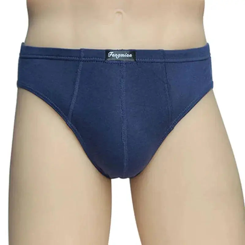 Men's Cotton Briefs Breathable Underwear in Solid Colors