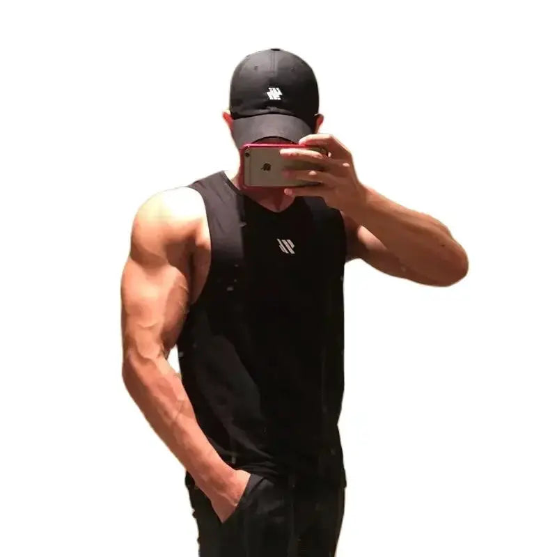 GITF Mannen Bodybuilding Tank Tops Gym Workout Shirt