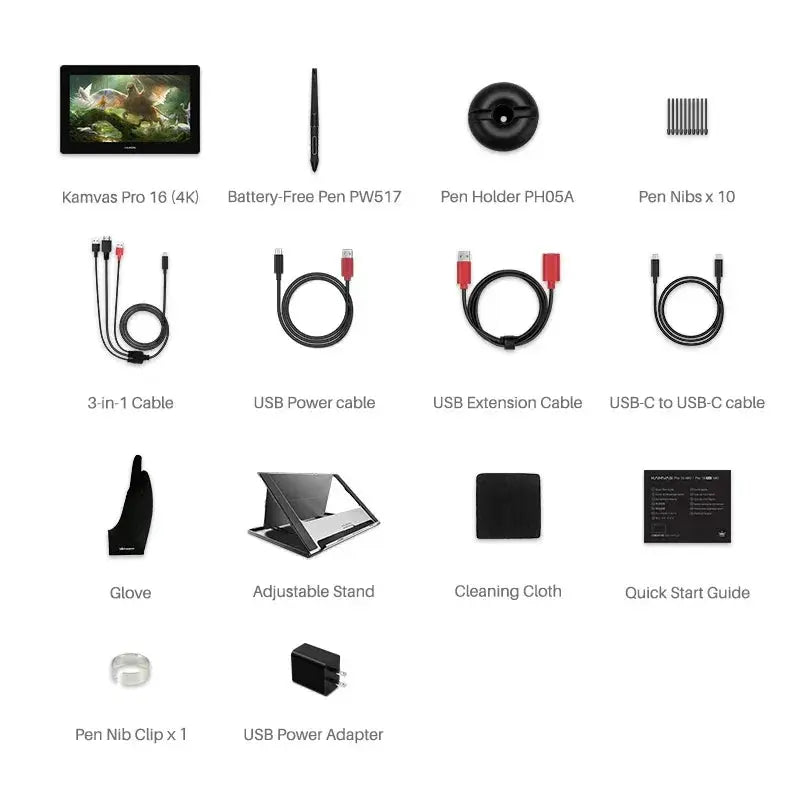 Huion Kamvas Pro 16 4K UHD Pen Display Monitor For Artists