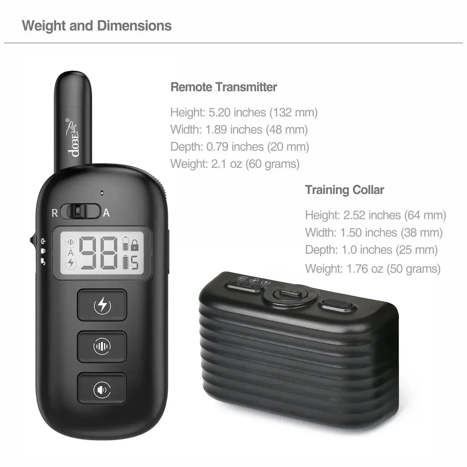 Remote Dog Training Bark Collar 600M Waterproof Long Range