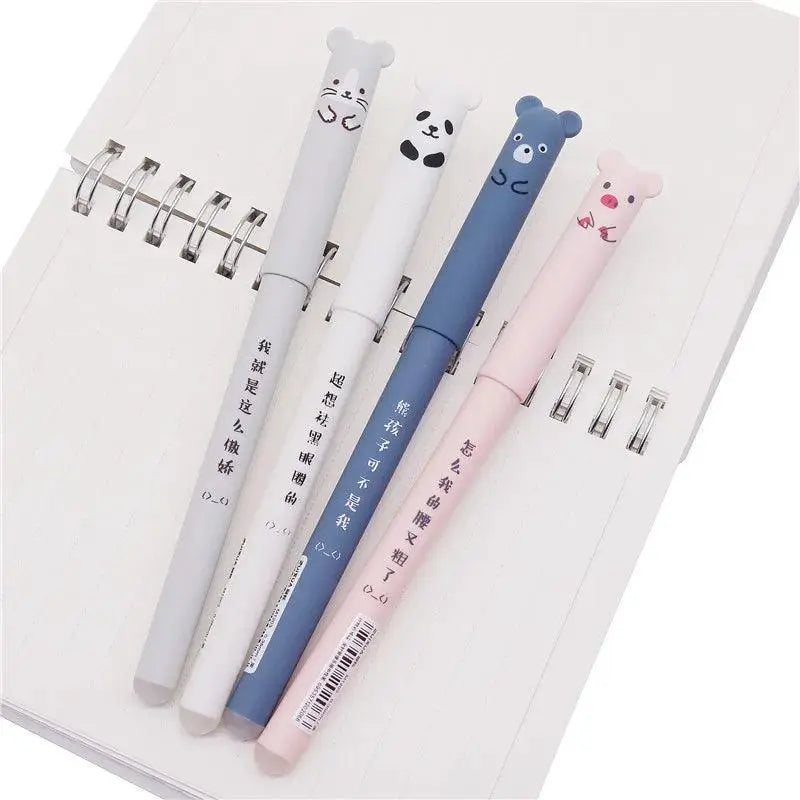 Cute Cartoon Animals Erasable Gel Pens for Girls Gift Set