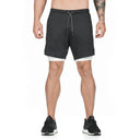 Summer Running Shorts Men 2 in 1 Quick Dry Gym Shorts
