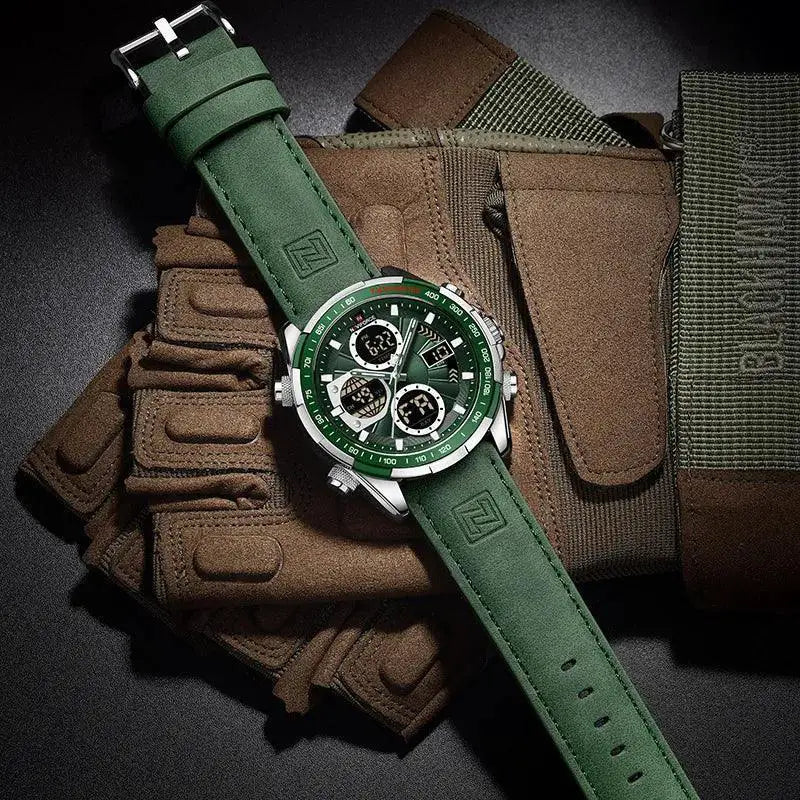 Naviforce Stylish LED Military Watch Men Elegant Timepiece