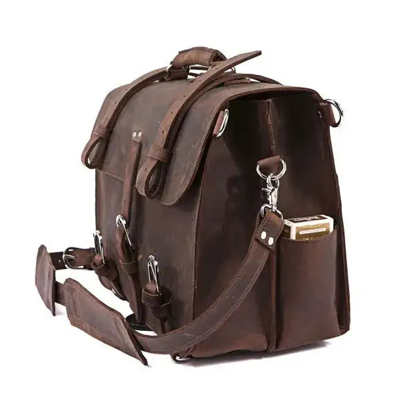 Classic Vintage Crazy Horse Leather Briefcase For Men - product image 7