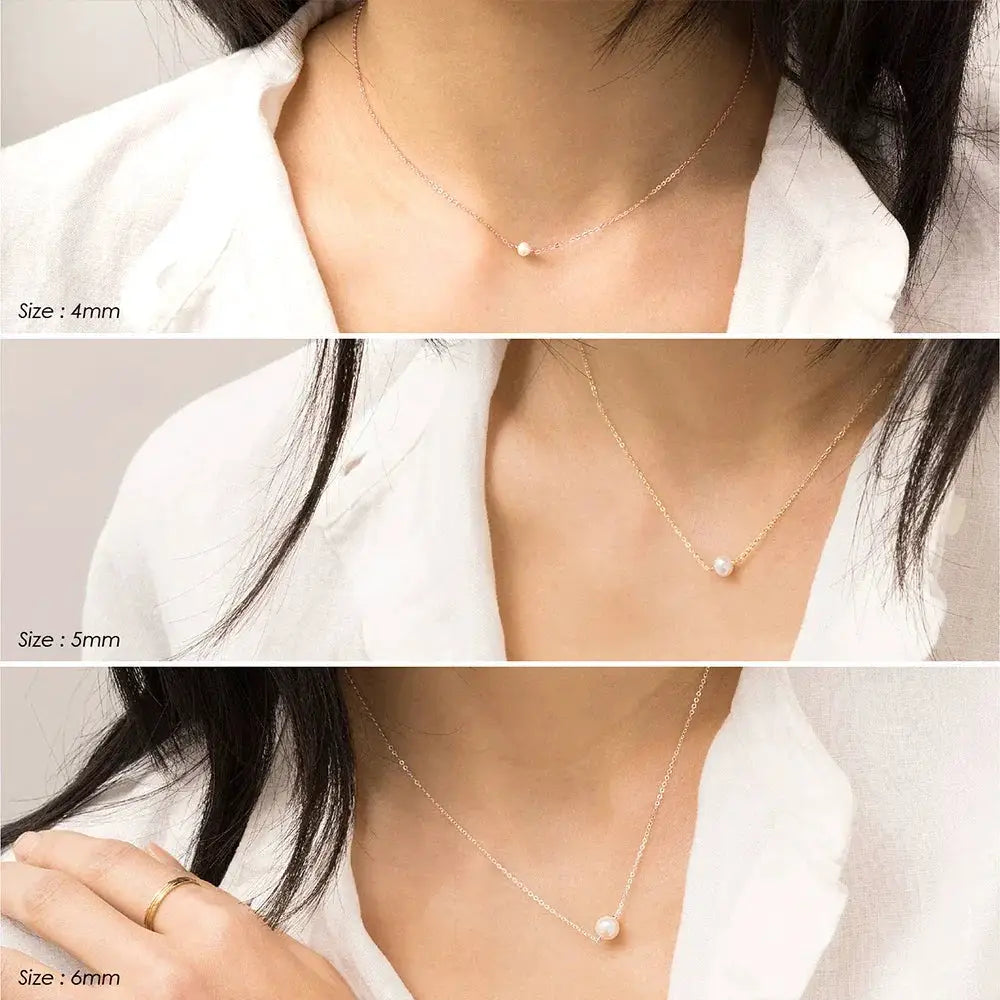 Stainless Steel Choker Imitated Pearl Necklaces Collection