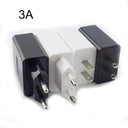 Universal Travel USB Charger Adapter - Compact Black White