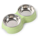 Stylish Double Pet Bowls Stainless Steel Feeder for Small Dogs