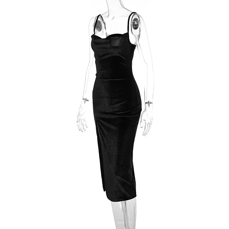 Hugcitar Velvet Maxi Dress Desk Date — product view 9