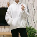 Stay Warm & Stylish Blue Velvet Cashmere Hoodie for Winter