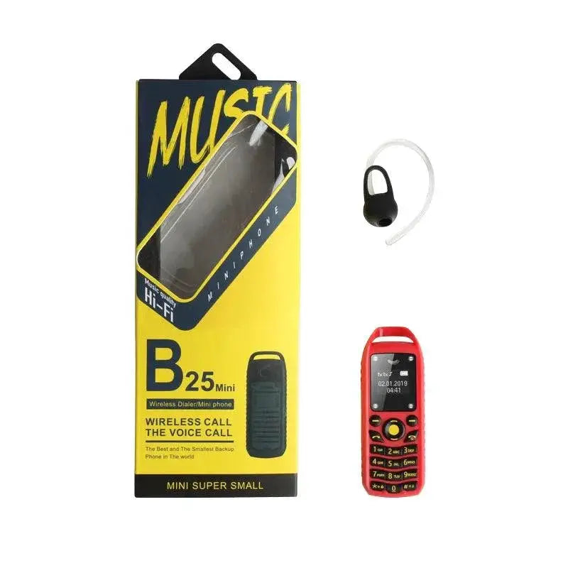 Uniwa Super Mini 2G Mobile Phone B25 Bluetooth Earphone
