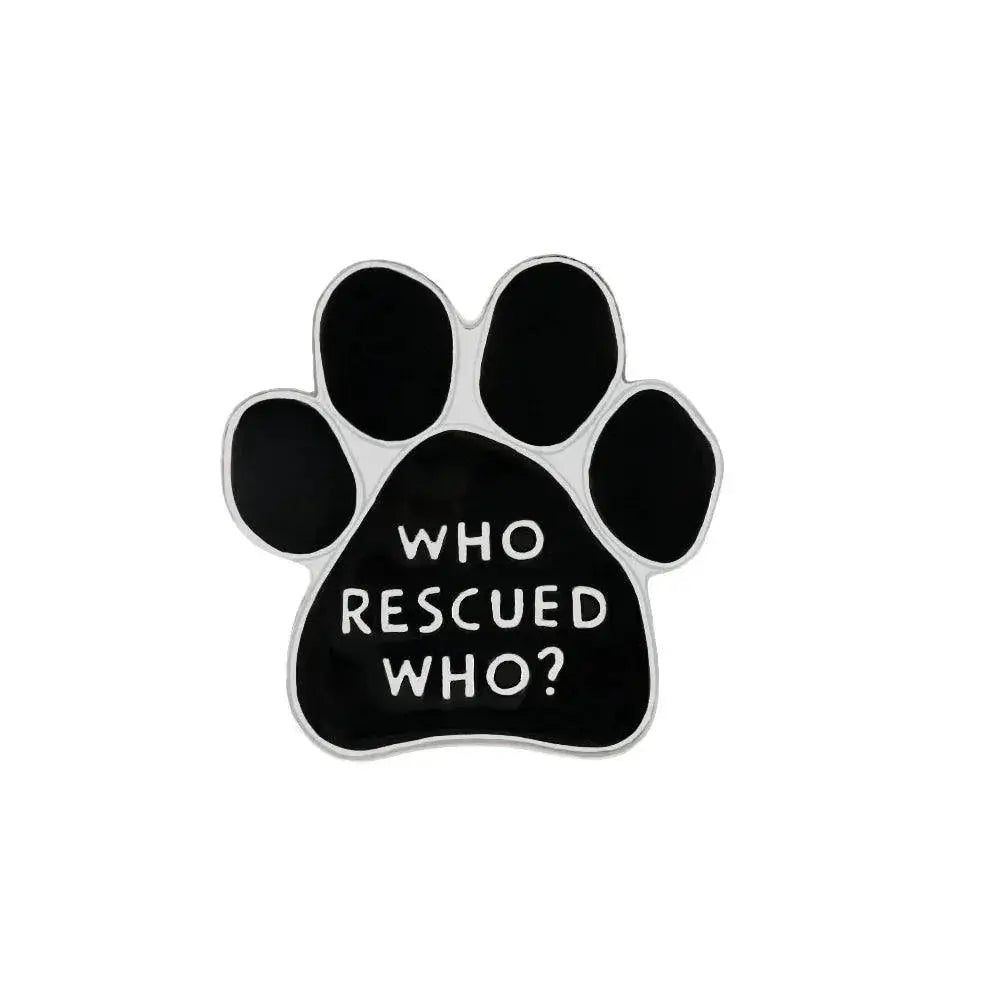 I Love My Dogs Paw Brooch Enamel Pin For Dog Lovers