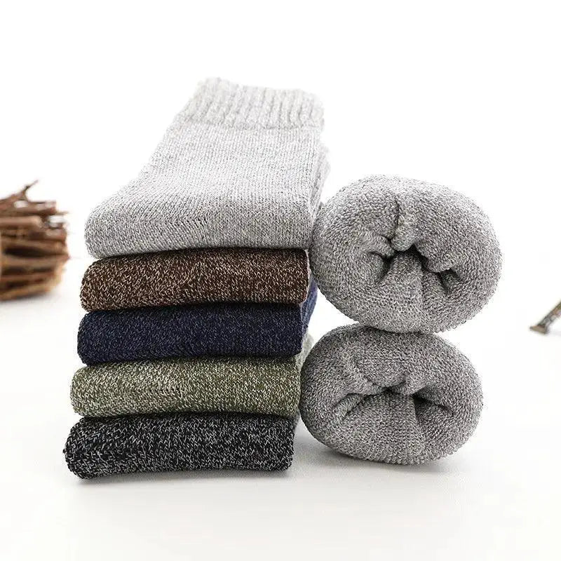 Cozy and Chic Mens Wool Winter Socks for Gifting Warmth