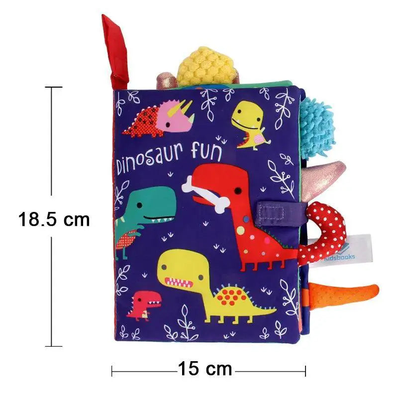 Baby Cloth Book Toy for Infants Learning — Black white farm