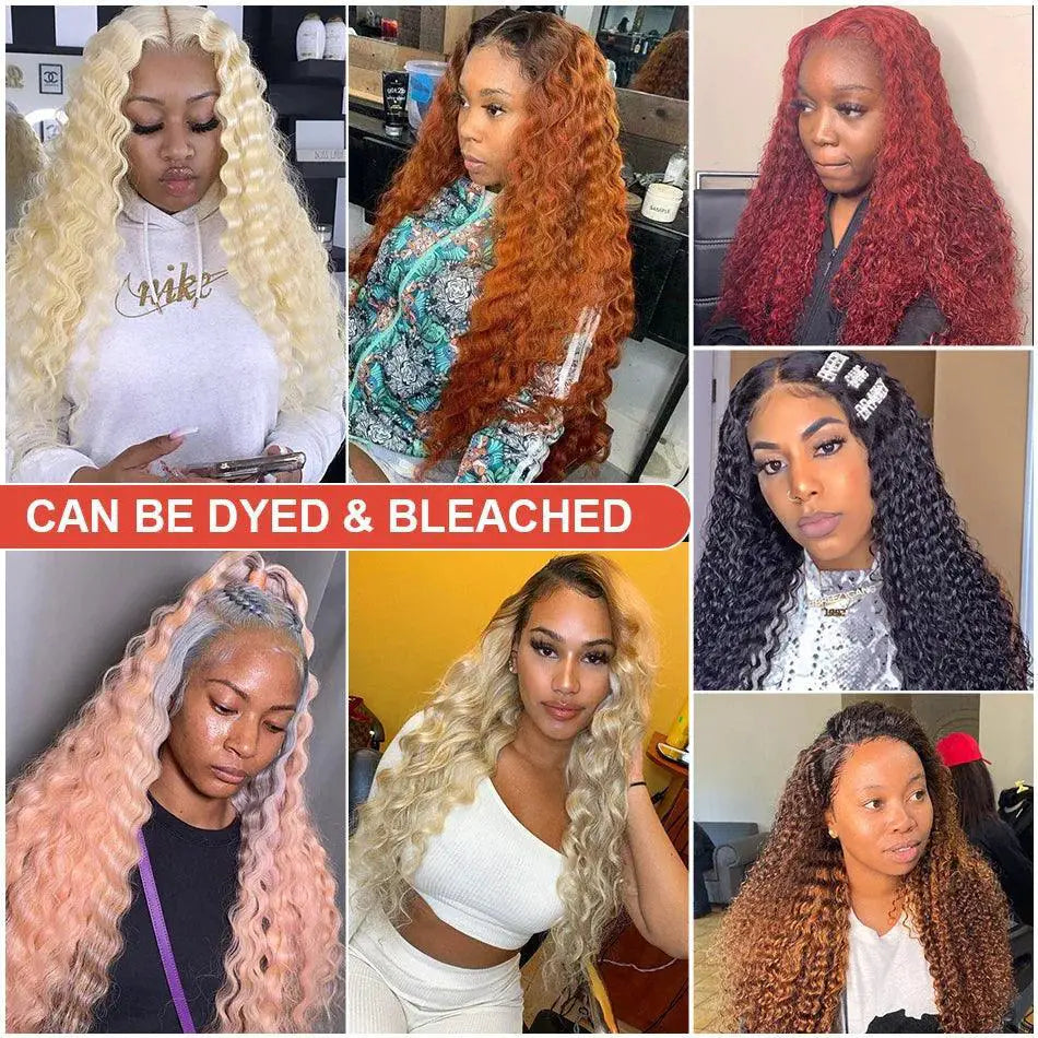 30-34 Inch Water Wave Lace Front Wig HD Loose Deep Wave