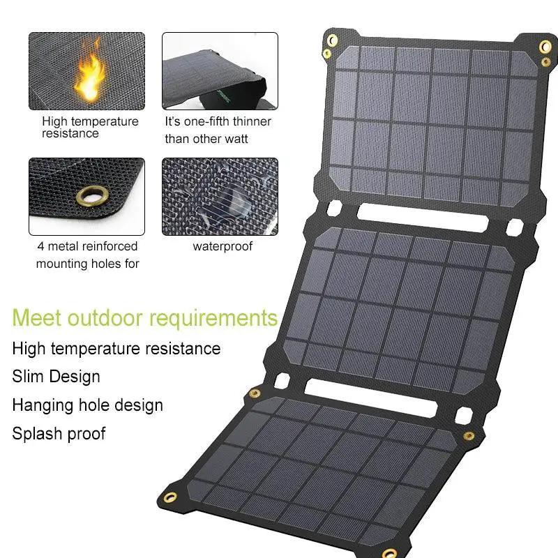 Allpowers 21W Portable Camouflage Solar Charger Power Bank