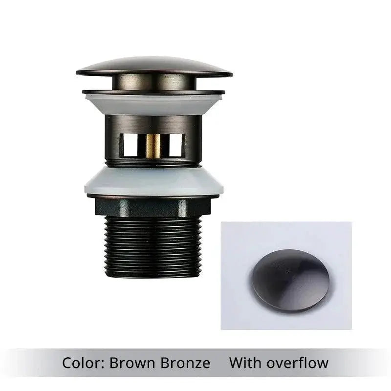Elegant Brass Pop Up Bathroom Sink Drainer Modern Essential