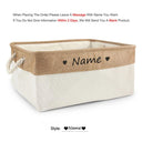 Personalized Pet Toy Storage Box Custom Name Clothes Accessories