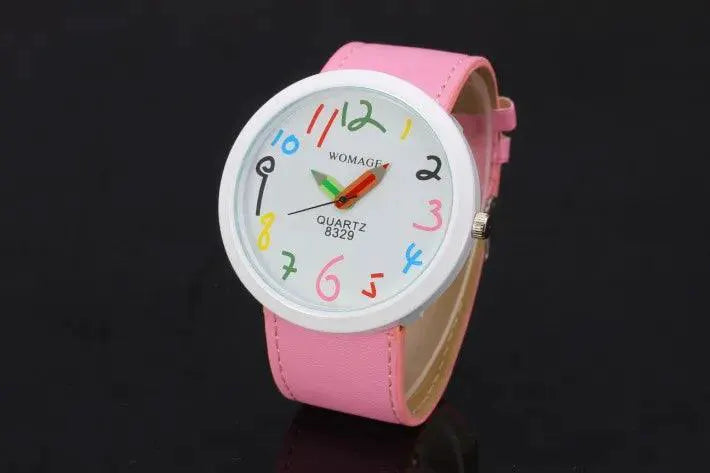 Cartoon Design Girls Wristwatch Multicolor Stainless Steel
