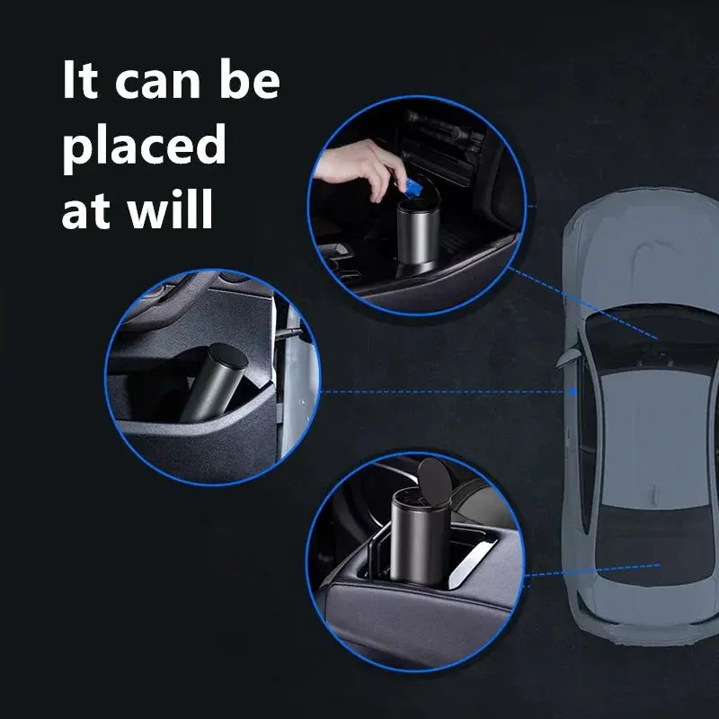 Baseus Car Trash Bin Alloy Garbage Can For Car Dustbin