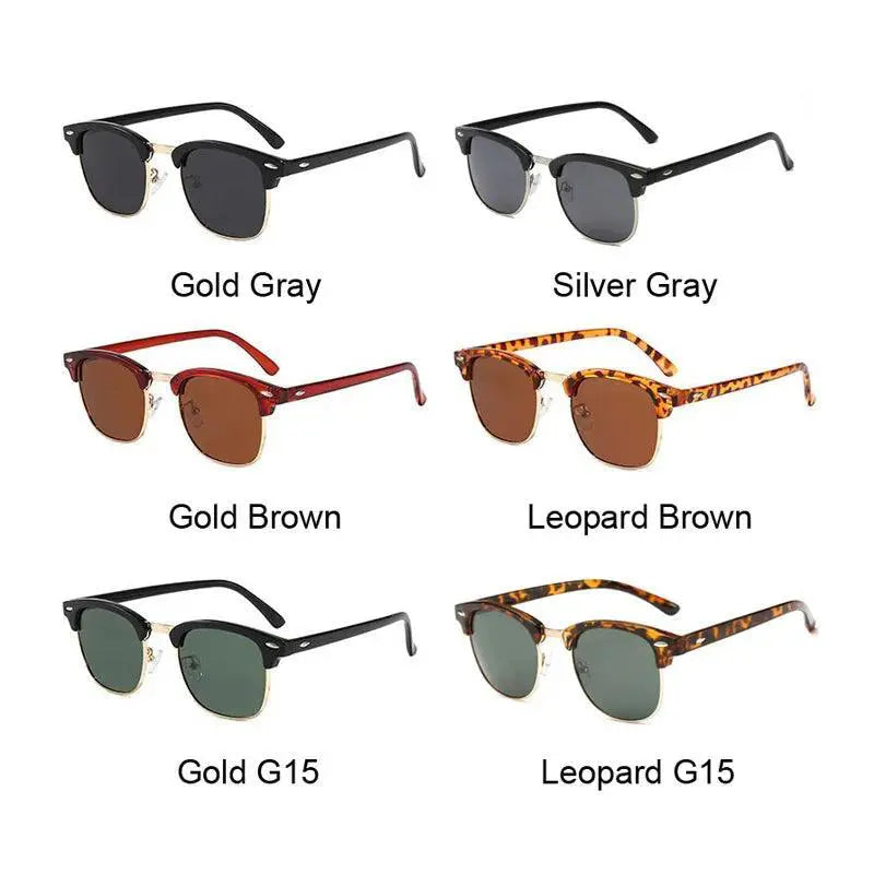 Luxury Half Frame Polarized Sunglasses For Men And Women